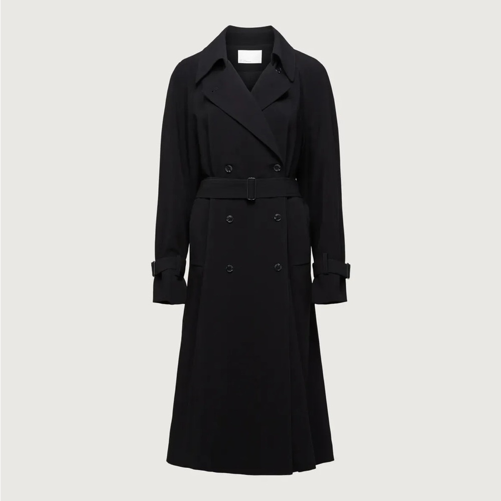Oak + fort oversized trench coat black